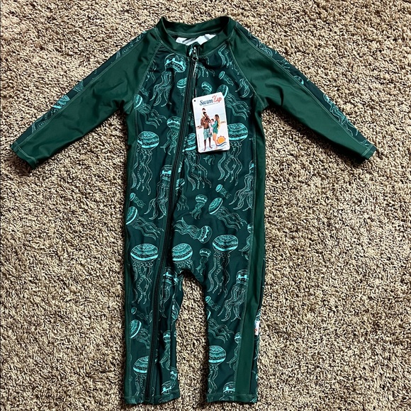 Swimzip Other - SwimZip Kids Green One Piece Swimsuit NWT size 18-24
